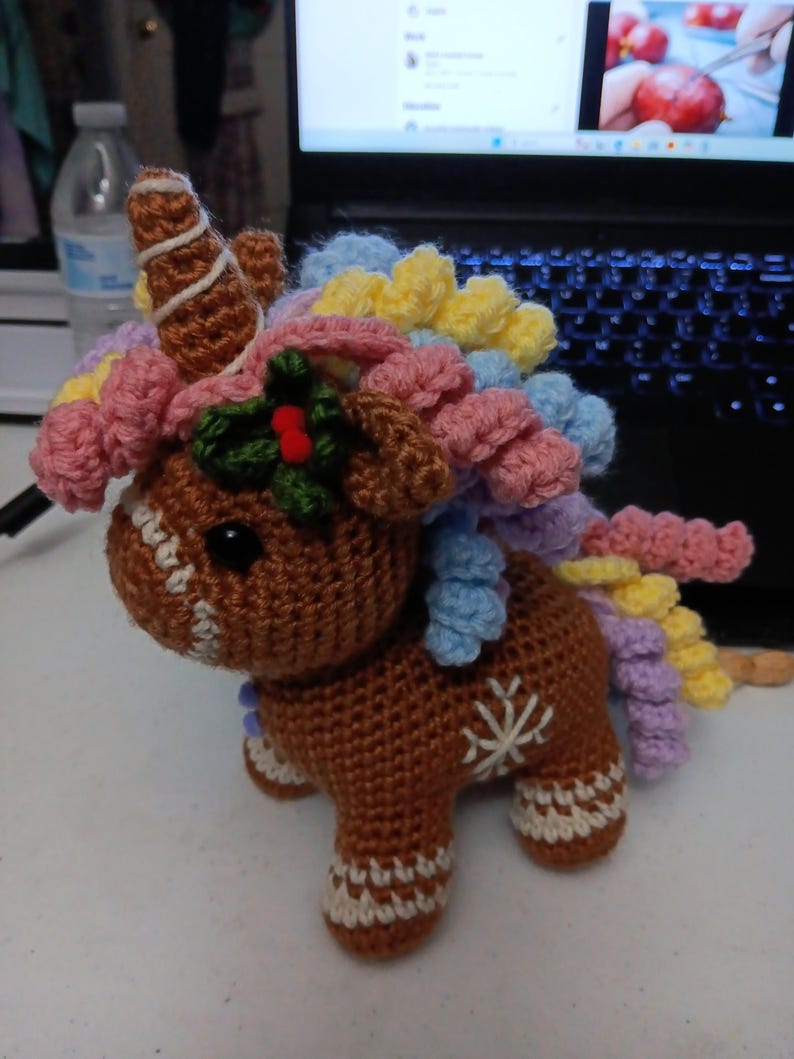 Christmas Gingerbread Unicorn Toy image 5