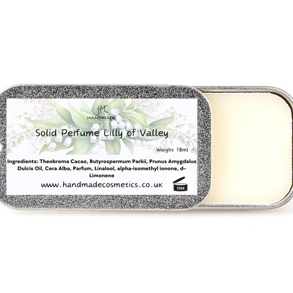 Lily Of The Valley Solid Perfume: Handmade Floral Scent (18ml)