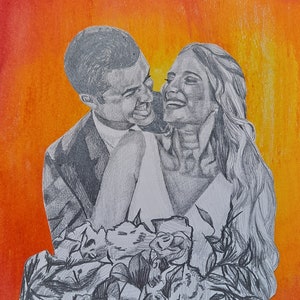 Custom family portrait,Custom pencil portraits of loved ones from your photos, Personal gift ideas