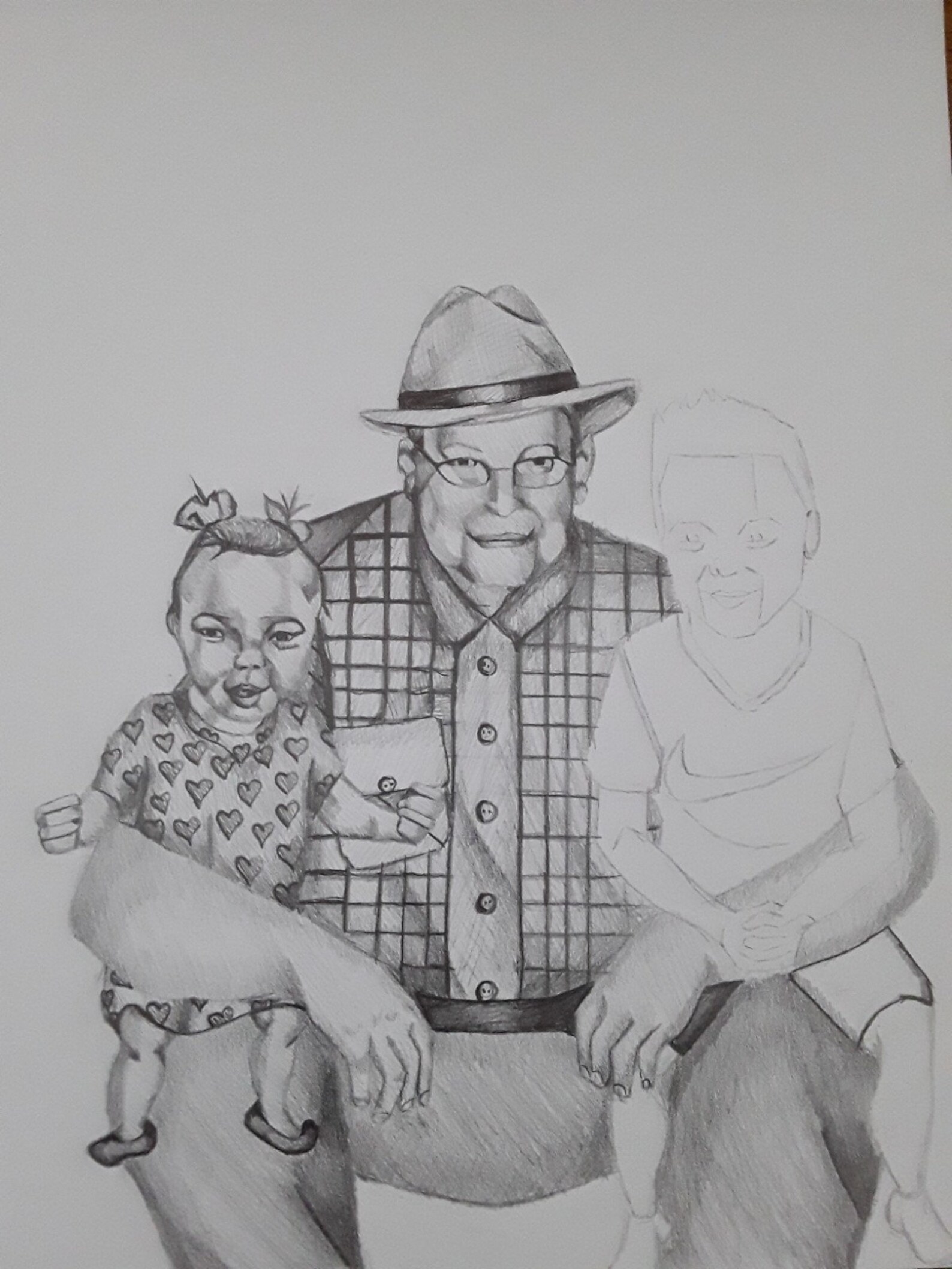 Dessin grand-parent / Cadeau photo de famille / Dessin de | Etsy