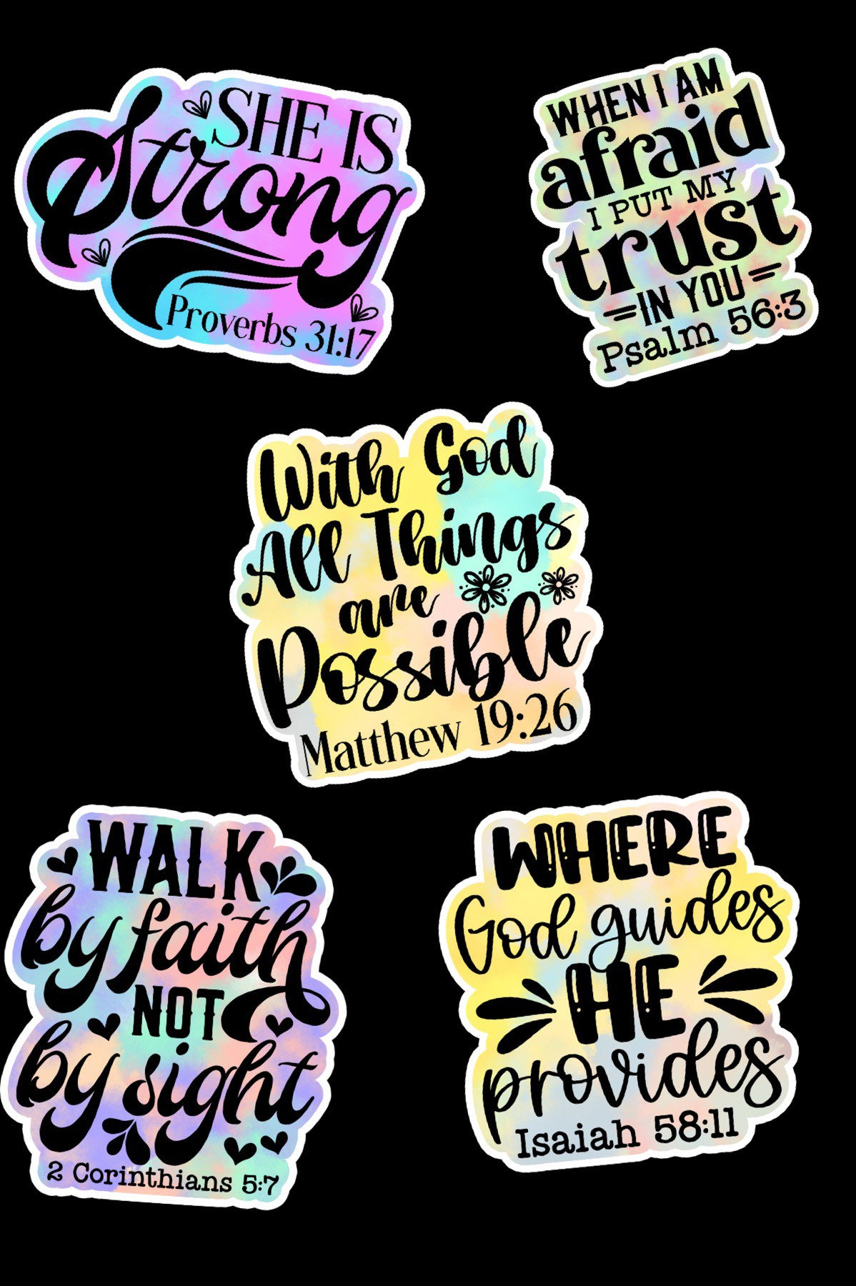 Bible Verse Sticker Pack Youth Group Assorted Christian - Etsy