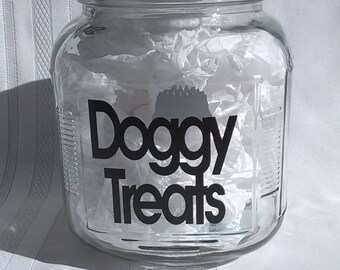 Dog Treat Jar, Personalized with pet name,