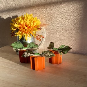 Fall Decor, Wooden Pumpkins, Pumpkin Set, Home Decor, Fall, Mini Blocks, Pumpkin Decor