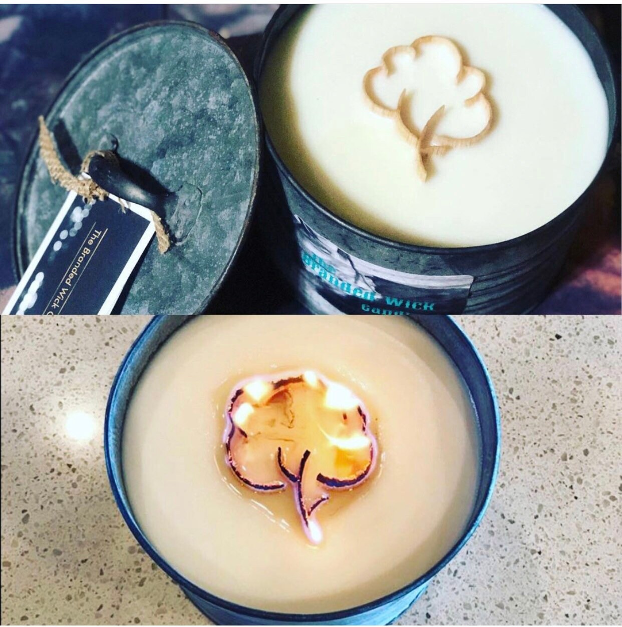 Medium custom wood wick candle Etsy