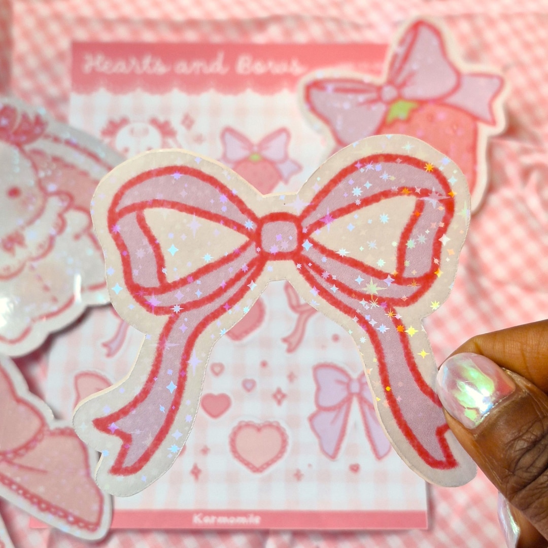 Holographic Ribbon Sticker - Etsy