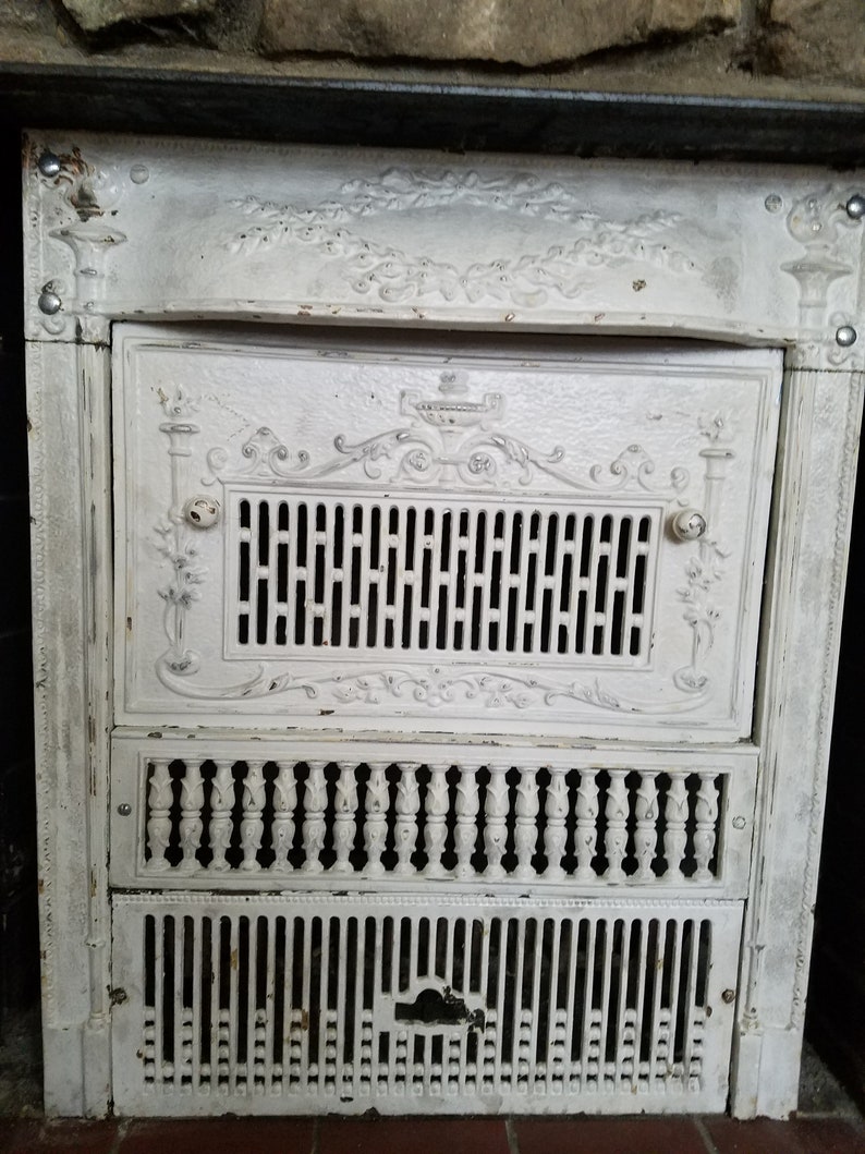 Antique Cast Iron Fireplace Surround Etsy
