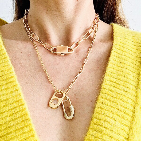 Paper Clip Necklace Etsy