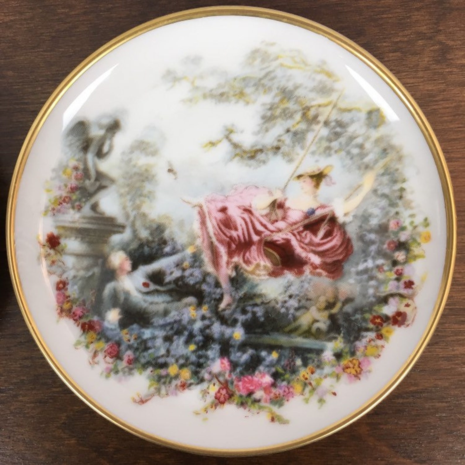 Kaiser W. Germany Colonial Couple Coaster Plates Set of 2