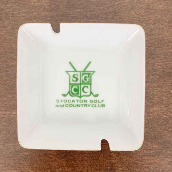 The Empire Line Ashtray for Stockton Golf and Country Club, Made in Japan, Harold Schoenberger