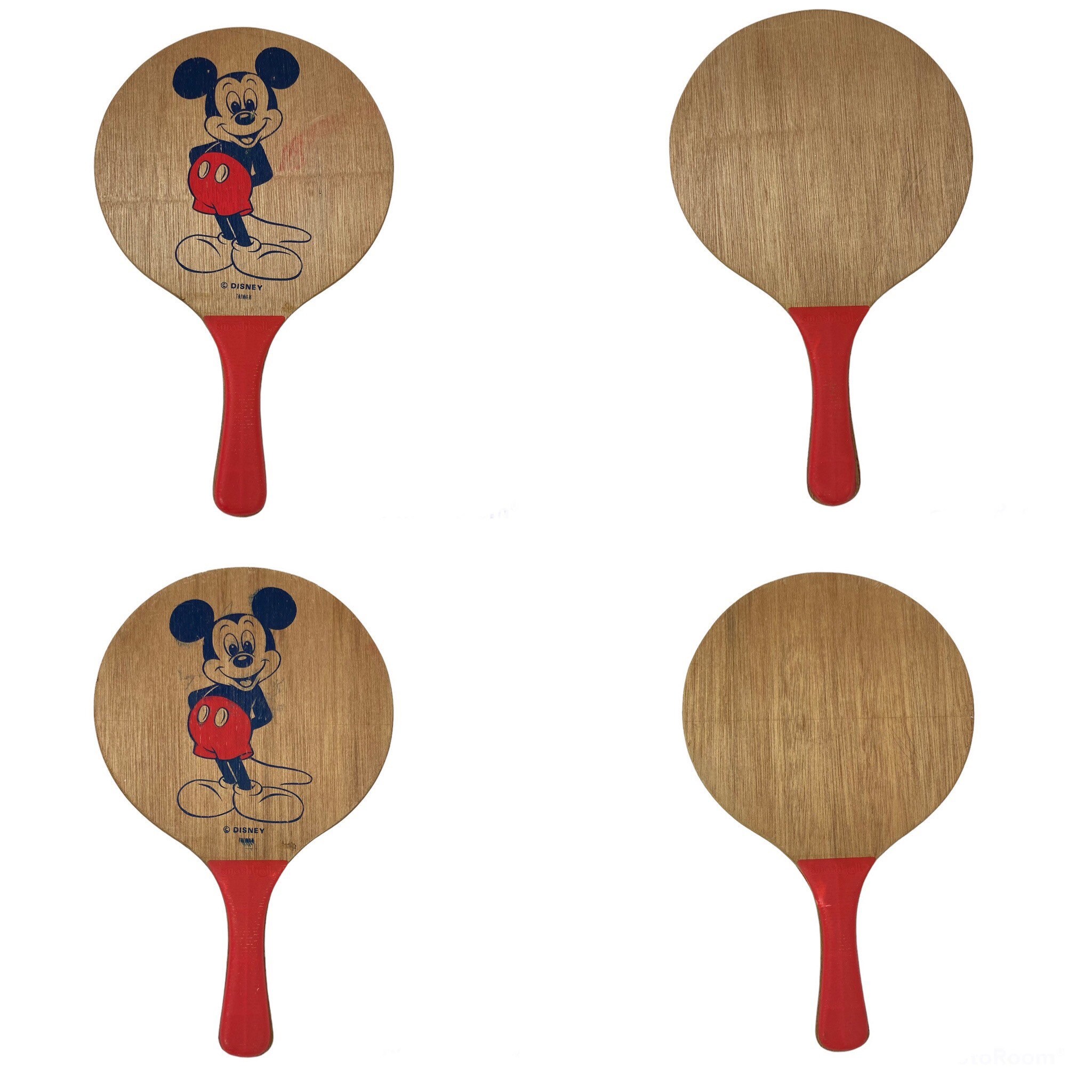 Vintage Walt Disney Mickey Mouse X Smashball Wooden Racket Set of 2 - Etsy