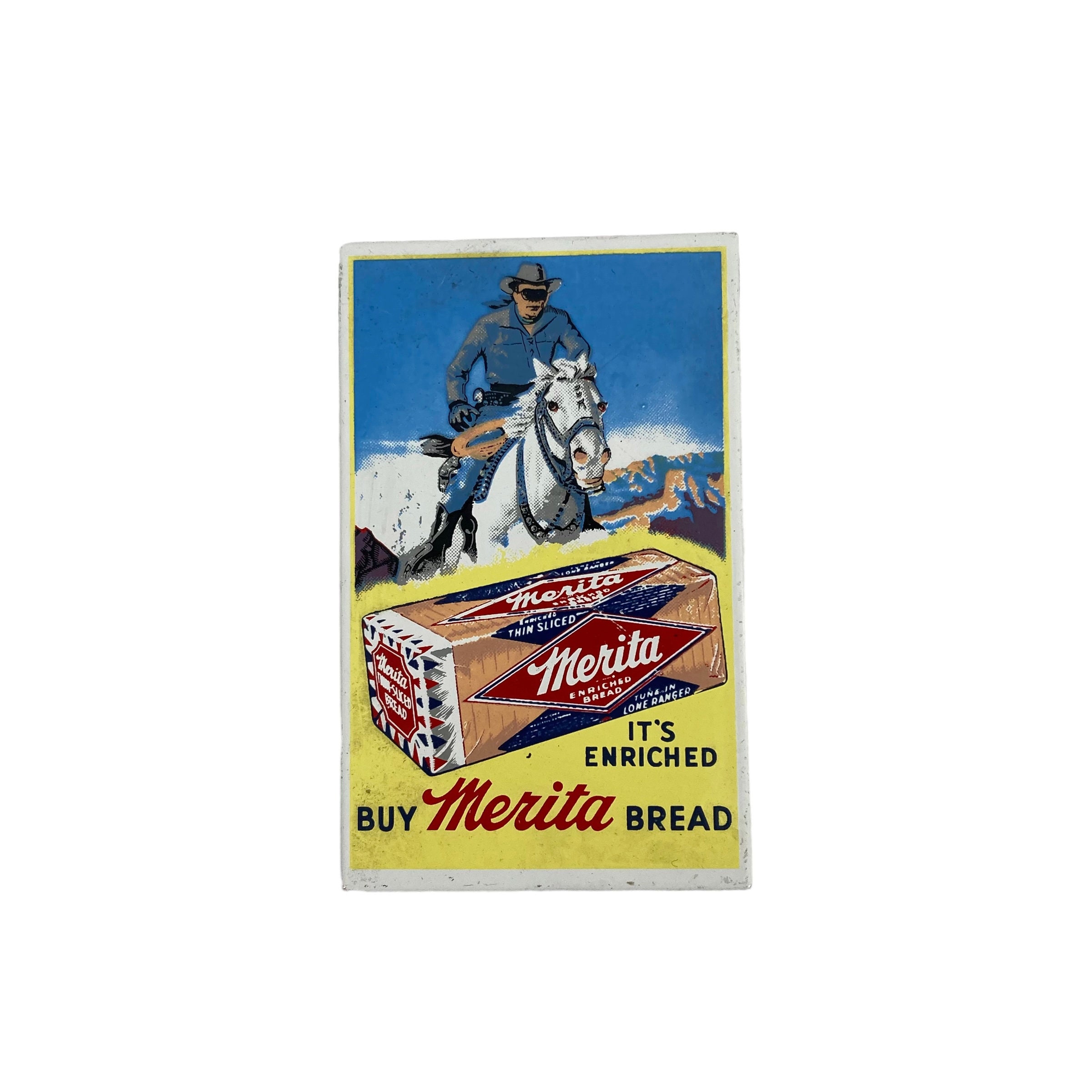 Vintage Merita Bread Lone Ranger Magnet