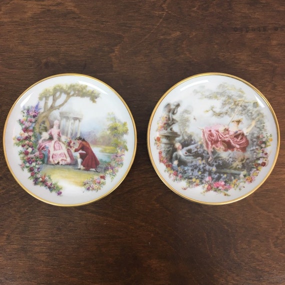 Kaiser W. Colonial Couple Coaster Plates Set of 2 Etsy