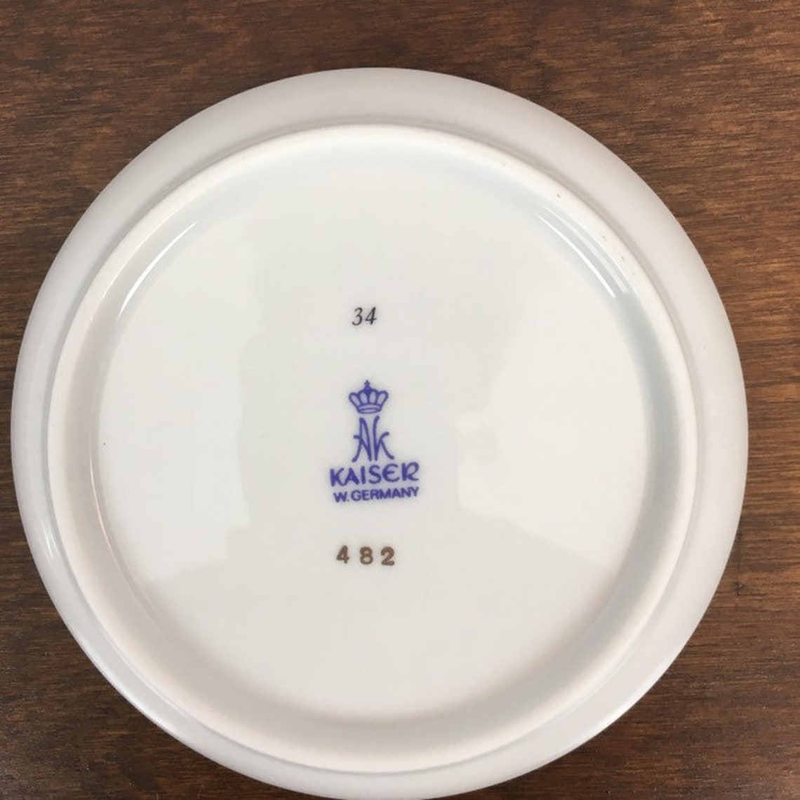 Kaiser W. Germany Colonial Couple Coaster Plates Set of 2