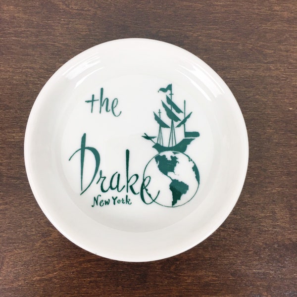 The Drake Hotel New York Ashtray, Collectible, Walker China, 1930s