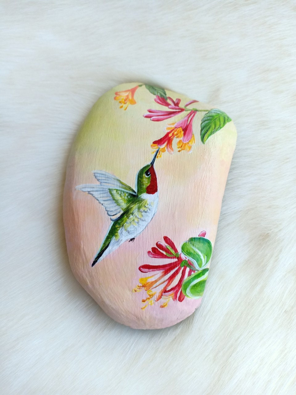 Bemalter Kolibri Kolibri Rock Art Kolibri Rock Handbemalt | Etsy