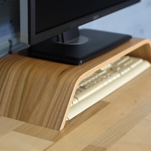 Wood monitor stand - Monitor riser wood - Computer monitor screen riser - iMac stand - Desktop monitor stand