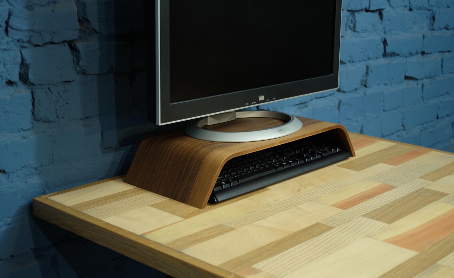 Wood Monitor Stand Walnut Monitor Riser Computer Monitor Etsy Australia