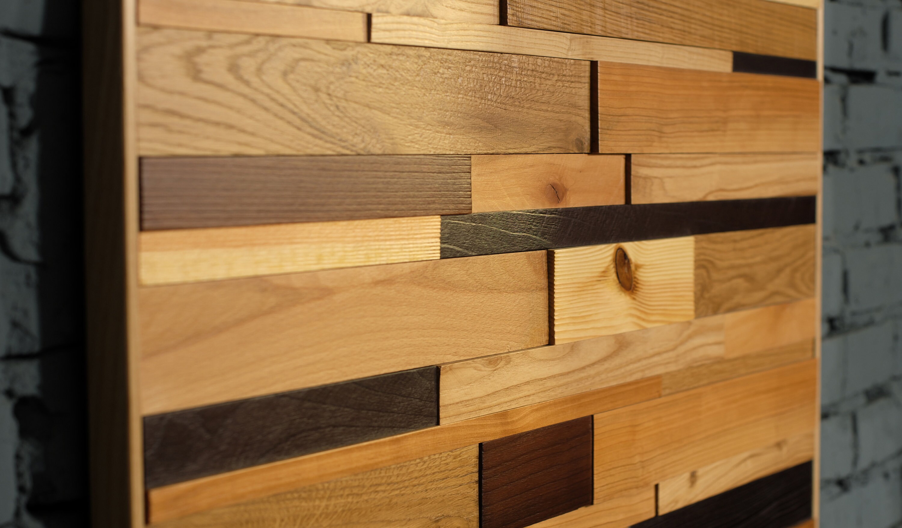 Rustic wood wall art Wood slats decorative hanging panel Etsy