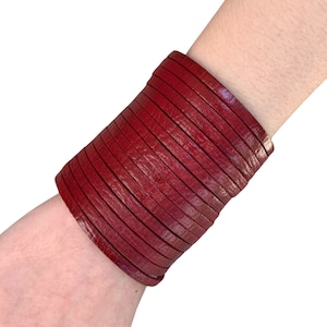 Red leather cuff , Wrap bracelet, Black leather Cuff, Leather bracelet, Brown leather cuff, Women’s leather cuff, Handmade Leather cuff