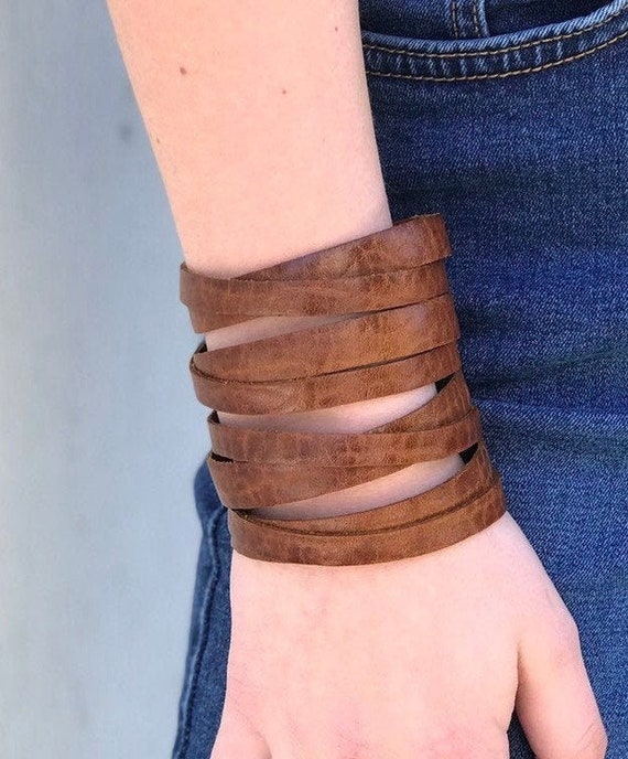 Leather multi strand wrap bracelet sale