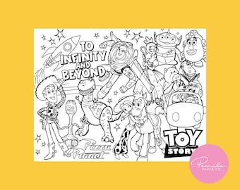 Toy Story Color Page, Toy Story, Birthday, Coloring Page, Toy Story Activity, Party Favor
