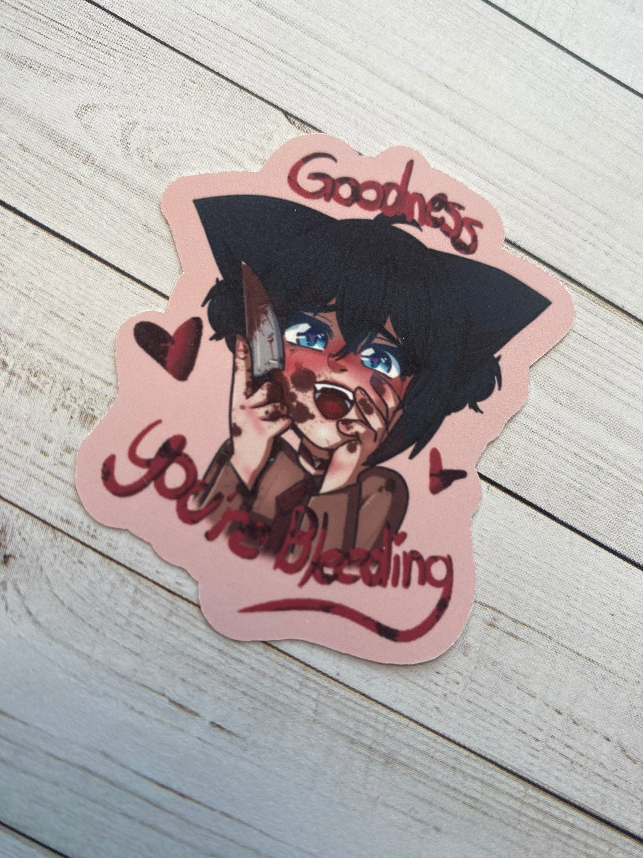 Yandere Cat Boy matte vinyl sticker Goodness youre -  Portugal