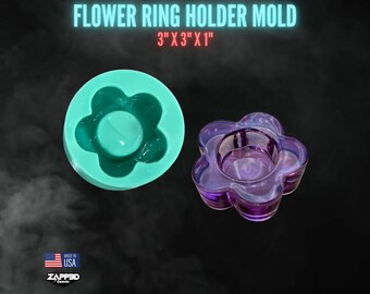 Flower Ring Holder Mold, Ring Holder Mold, Tea Light Holder Mold, Flower Mold