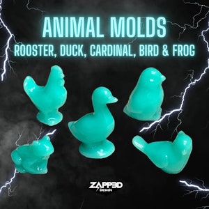 Animal Molds, Rooster Mold, Duck Mold, Frog Mold, Bird Mold, Cardinal Mold, 3D Animal Molds