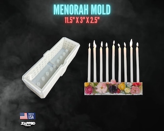 Menorah Mold, Hanukkah Menorah Mold, Jewish Menorah Mold