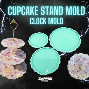 Cupcake Stand Mold, 3 Tier Cake Stand Mold, Cake Stand Mold, Geode Mold