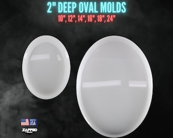 Oval Mold | 6 Sizes, 2" Deep | Oval Resin Mold, Floral Preservation Mold, Deep Table Mold, Woodworking Mold