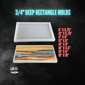 Rectangle Molds | 3/4" Deep Molds, Floral Preservation Mold, Serving Tray Mold, Sign Molds, Rectangle Mold, Tray Mold