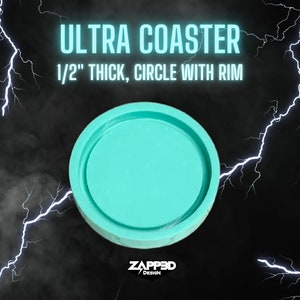 Round Coaster Mold | ULTRA QUALITY | Coaster Mold with Rim, Circle Coaster Mold for Resin, Round Coaster Silicone Mold