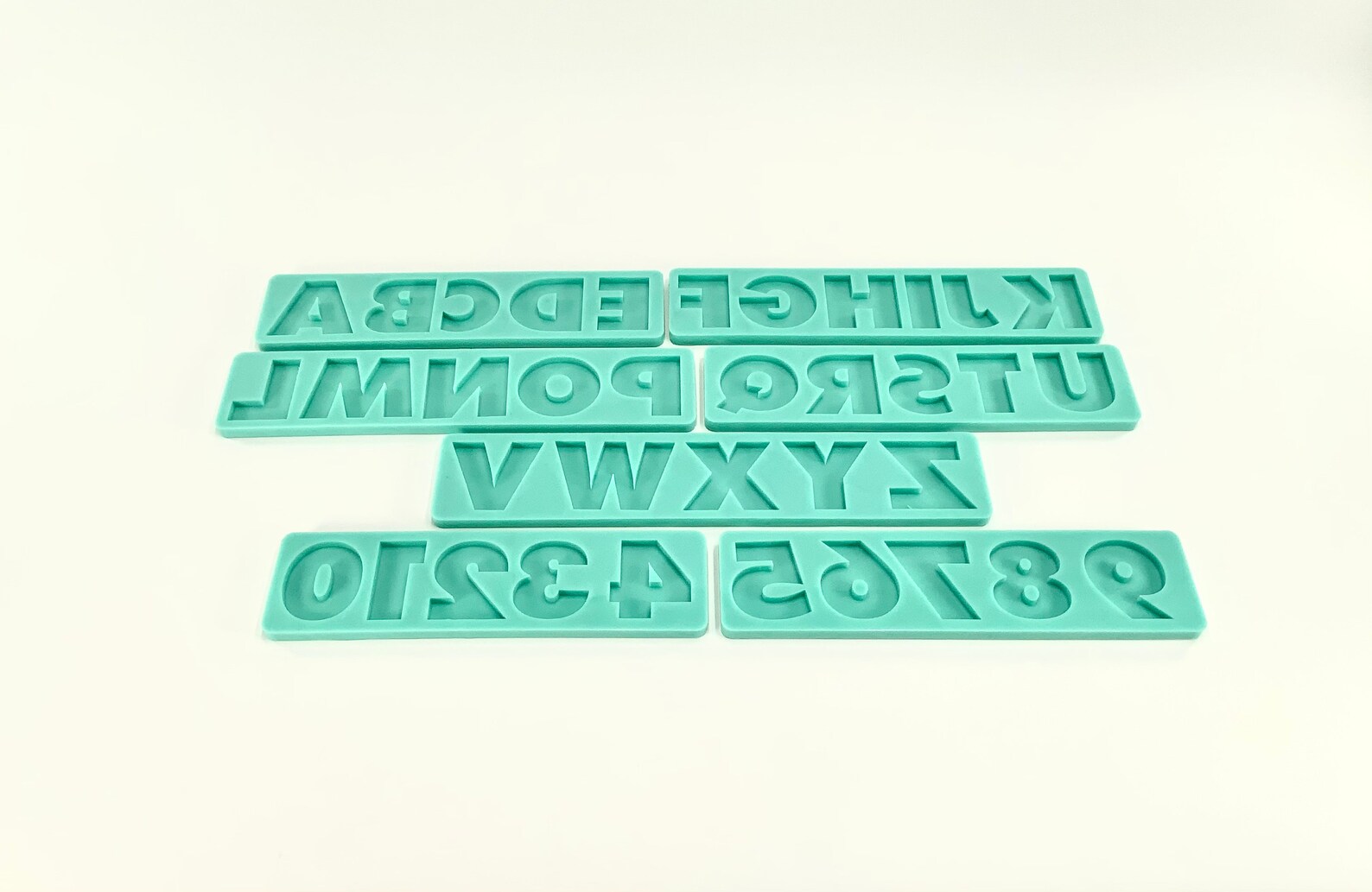 Alphabet Mold Numbers Mold Full Reverse Keychain Mold Etsy