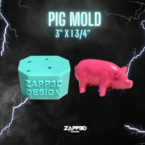 Pig Silicone Mold, Pig Mold, 3D Pig Mold, Animal Mold