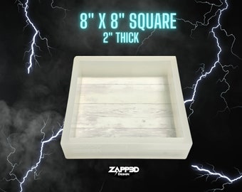 Deep Square Silicone Mold | 8"x8"x 2" | ULTRA Quality | Woodworking Mold, Charcuterie Mold, Mold for Floral Preservation, Concrete Mold