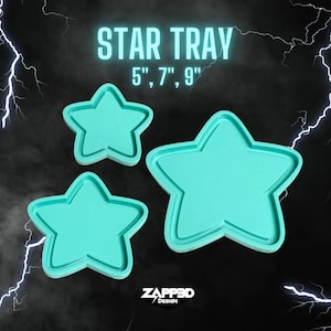 Star Tray Silicone Mold | Sizes - 5", 7", 9" | Star Mold, Tray Mold