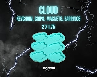 Cloud Mold | Keychain Molds, Hairclip Mold, Magnet Mold, Grip Mold | Set of 6 Palette Mold
