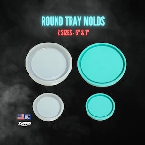 Round Tray Mold | Sizes - 5&quot;, 7&quot; | Circle Tray Mold, Round Silicone Tray Mold, Round Mold, Circle Mold, Tray Molds for Resin
