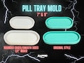 Pill Tray Mold | Sizes - 7", 9" | Oval Tray Mold, Pill Mold, Pill Tray Silicone Mold, Tray Mold, Jewelry Dish Mold, Trinket Tray Mold