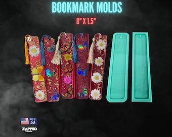 Bookmark Resin Mold | 2 Sizes | Bookmark Mold, Bookmark Silicone Mold, Book Mark Mold