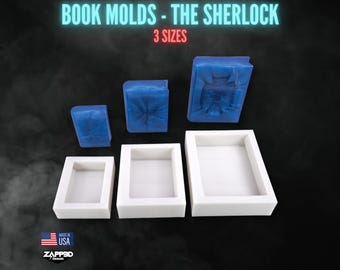 Book Silicone Mold - The Sherlock | 3 Sizes | Book Mold