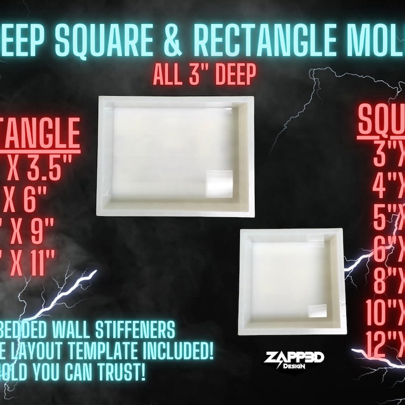 4 Square Mold - Etsy