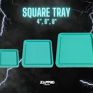 Square Tray Silicone Mold | Sizes - 4", 6", 8" |