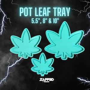 Pot Leaf Tray Mold | Sizes - 5.5", 8", 10" | Rolling Tray Mold, Tray Mold, Weed Tray Mold, Leaf Tray Mold