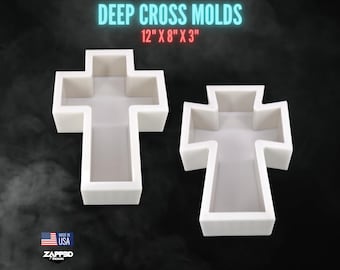 Cross Resin Mold | 12"x 8"x 3" Deep | Straight or Flared |