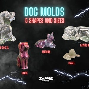 Dog Mold for Resin, 3D Resin Molds, Dog Molds, Animal Mold, Puppy Mold, Memorial Mold, Remembrance Mold