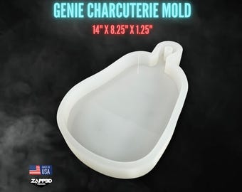 Genie Cheese Board Silicone Mold | 14"x 8.25"x 1.25" | Charcuterie Board Mold, Serving Tray Mold, Board Mold