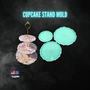 Cupcake Stand Mold, 3 Tier Cake Stand Mold, Cake Stand Mold, Geode Mold
