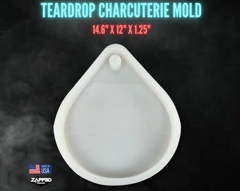 Teardrop Charcuterie Board Silicone Mold | 14.6" x 12"x 1.25" | Charcuterie Board Mold, Serving Tray Mold, Board Mold